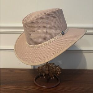 Classic Tan Mesh Fedora